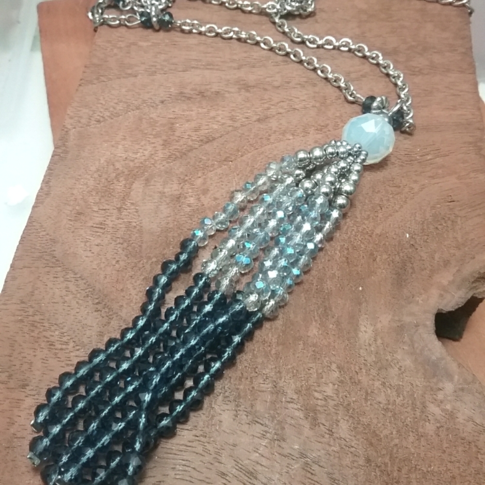 🌹 Crystal tassel necklace adjustable